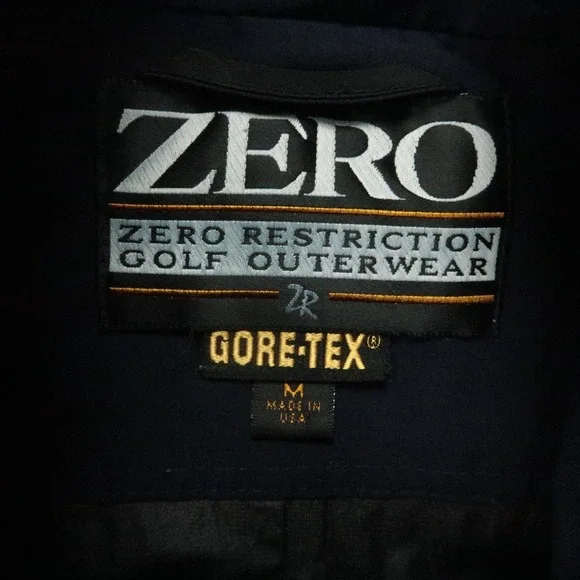 Zero Restriction Jacket Mens Medium Blue Half Zip Gore Tex GTX Pullover VTG